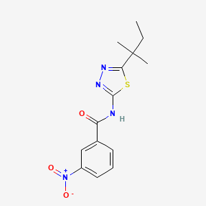 N-[5-(2-methylbutan-2-yl)-1,3,4-thiadiazol-2-yl]-3-nitrobenzamide