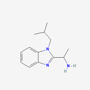 molecular formula C13H19N3 B10981786 1-[1-(2-methylpropyl)-1H-benzimidazol-2-yl]ethanamine 