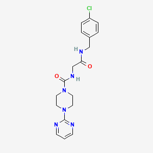 N-{2-[(4-chlorobenzyl)amino]-2-oxoethyl}-4-(pyrimidin-2-yl)piperazine-1-carboxamide