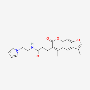 N-[2-(1H-pyrrol-1-yl)ethyl]-3-(3,5,9-trimethyl-7-oxo-7H-furo[3,2-g]chromen-6-yl)propanamide