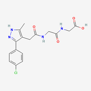 N-{[5-(4-chlorophenyl)-3-methyl-1H-pyrazol-4-yl]acetyl}glycylglycine