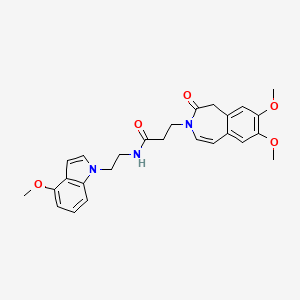 3-(7,8-dimethoxy-2-oxo-1,2-dihydro-3H-3-benzazepin-3-yl)-N-[2-(4-methoxy-1H-indol-1-yl)ethyl]propanamide