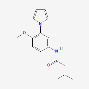 molecular formula C16H20N2O2 B10981851 N-[4-methoxy-3-(1H-pyrrol-1-yl)phenyl]-3-methylbutanamide 