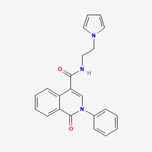 molecular formula C22H19N3O2 B10981857 1-oxo-2-phenyl-N-[2-(1H-pyrrol-1-yl)ethyl]-1,2-dihydroisoquinoline-4-carboxamide 