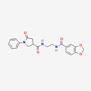 N-{2-[(1,3-benzodioxol-5-ylcarbonyl)amino]ethyl}-5-oxo-1-phenylpyrrolidine-3-carboxamide