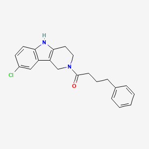 molecular formula C21H21ClN2O B10981877 1-(8-chloro-1,3,4,5-tetrahydro-2H-pyrido[4,3-b]indol-2-yl)-4-phenylbutan-1-one 