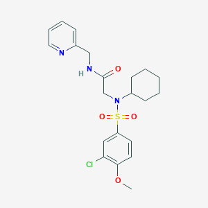 N~2~-[(3-chloro-4-methoxyphenyl)sulfonyl]-N~2~-cyclohexyl-N-(pyridin-2-ylmethyl)glycinamide