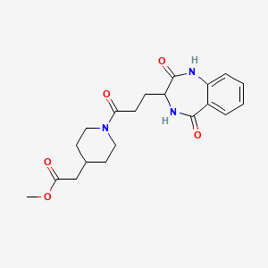 methyl {1-[3-(2-hydroxy-5-oxo-4,5-dihydro-3H-1,4-benzodiazepin-3-yl)propanoyl]piperidin-4-yl}acetate