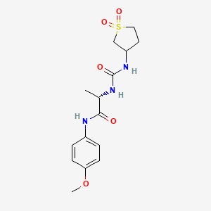 N~2~-[(1,1-dioxidotetrahydrothiophen-3-yl)carbamoyl]-N-(4-methoxyphenyl)-L-alaninamide