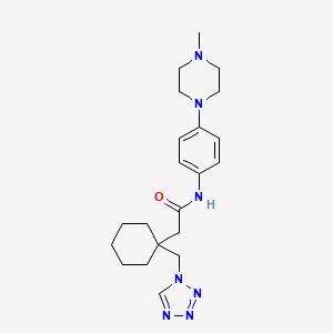 N-[4-(4-methylpiperazin-1-yl)phenyl]-2-[1-(1H-tetrazol-1-ylmethyl)cyclohexyl]acetamide