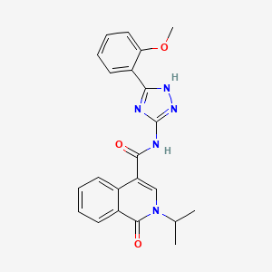 N-[3-(2-methoxyphenyl)-1H-1,2,4-triazol-5-yl]-1-oxo-2-(propan-2-yl)-1,2-dihydroisoquinoline-4-carboxamide