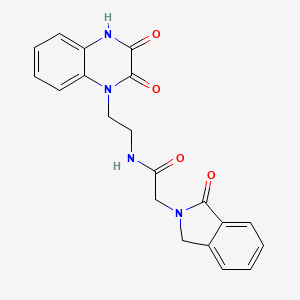 molecular formula C20H18N4O4 B10981931 N-[2-(2,3-Dioxo-3,4-dihydro-1(2H)-quinoxalinyl)ethyl]-2-(1-oxo-1,3-dihydro-2H-isoindol-2-YL)acetamide 