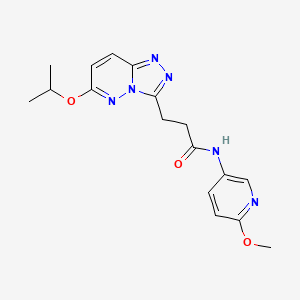 molecular formula C17H20N6O3 B10981933 3-(6-isopropoxy-[1,2,4]triazolo[4,3-b]pyridazin-3-yl)-N-(6-methoxypyridin-3-yl)propanamide 