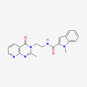 molecular formula C20H19N5O2 B10981938 1-methyl-N-[2-(2-methyl-4-oxopyrido[2,3-d]pyrimidin-3(4H)-yl)ethyl]-1H-indole-2-carboxamide 