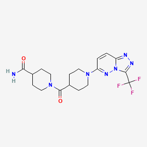 1-({1-[3-(Trifluoromethyl)[1,2,4]triazolo[4,3-b]pyridazin-6-yl]piperidin-4-yl}carbonyl)piperidine-4-carboxamide