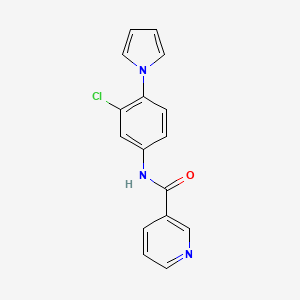 N-[3-chloro-4-(1H-pyrrol-1-yl)phenyl]pyridine-3-carboxamide