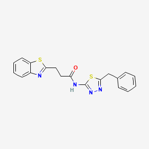 3-(1,3-benzothiazol-2-yl)-N-(5-benzyl-1,3,4-thiadiazol-2-yl)propanamide