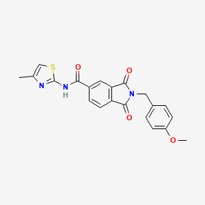 2-(4-methoxybenzyl)-N-[(2Z)-4-methyl-1,3-thiazol-2(3H)-ylidene]-1,3-dioxo-2,3-dihydro-1H-isoindole-5-carboxamide