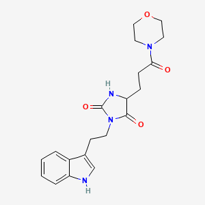 molecular formula C20H24N4O4 B10981980 3-[2-(1H-indol-3-yl)ethyl]-5-[3-(morpholin-4-yl)-3-oxopropyl]imidazolidine-2,4-dione 