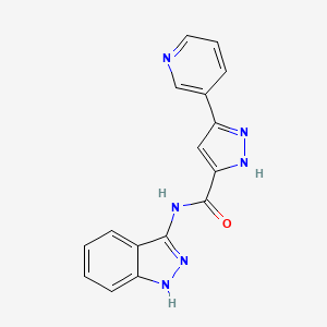 N-(1H-indazol-3-yl)-5-(pyridin-3-yl)-1H-pyrazole-3-carboxamide