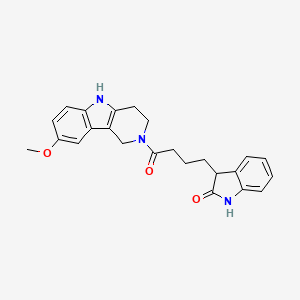 3-[4-(8-methoxy-1,3,4,5-tetrahydro-2H-pyrido[4,3-b]indol-2-yl)-4-oxobutyl]-1,3-dihydro-2H-indol-2-one