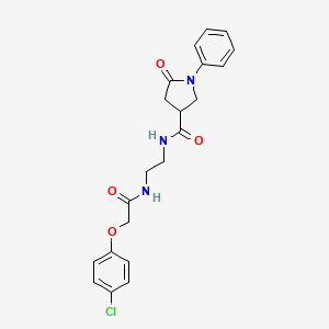 N-(2-{[(4-chlorophenoxy)acetyl]amino}ethyl)-5-oxo-1-phenylpyrrolidine-3-carboxamide