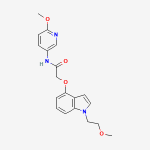 2-{[1-(2-methoxyethyl)-1H-indol-4-yl]oxy}-N-(6-methoxypyridin-3-yl)acetamide