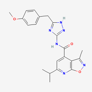 N-[3-(4-methoxybenzyl)-1H-1,2,4-triazol-5-yl]-3-methyl-6-(propan-2-yl)[1,2]oxazolo[5,4-b]pyridine-4-carboxamide