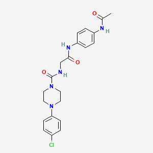 N-(2-{[4-(acetylamino)phenyl]amino}-2-oxoethyl)-4-(4-chlorophenyl)piperazine-1-carboxamide