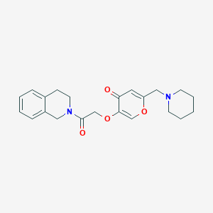 5-[2-(3,4-dihydroisoquinolin-2(1H)-yl)-2-oxoethoxy]-2-(piperidin-1-ylmethyl)-4H-pyran-4-one