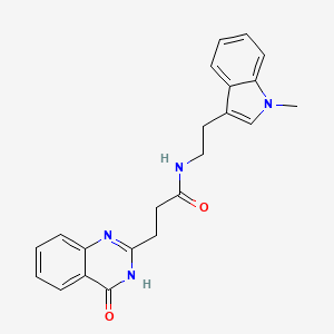 molecular formula C22H22N4O2 B10982063 3-(4-hydroxyquinazolin-2-yl)-N-[2-(1-methyl-1H-indol-3-yl)ethyl]propanamide 