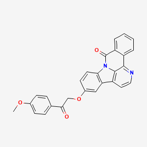 molecular formula C27H18N2O4 B10982065 5-[2-(4-Methoxyphenyl)-2-oxoethoxy]-9H-isoquino[2,3,4-LM]beta-carbolin-9-one 