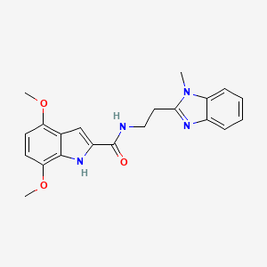 4,7-dimethoxy-N-[2-(1-methyl-1H-benzimidazol-2-yl)ethyl]-1H-indole-2-carboxamide