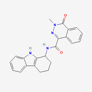 molecular formula C22H20N4O2 B10982080 3-methyl-4-oxo-N-(2,3,4,9-tetrahydro-1H-carbazol-1-yl)-3,4-dihydrophthalazine-1-carboxamide 