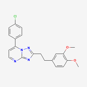 7-(4-Chlorophenyl)-2-[2-(3,4-dimethoxyphenyl)ethyl][1,2,4]triazolo[1,5-a]pyrimidine