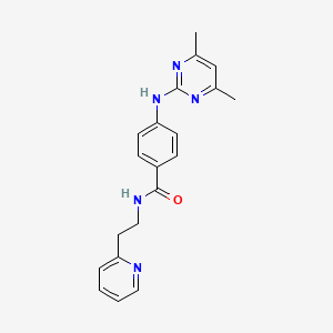 4-((4,6-dimethylpyrimidin-2-yl)amino)-N-(2-(pyridin-2-yl)ethyl)benzamide