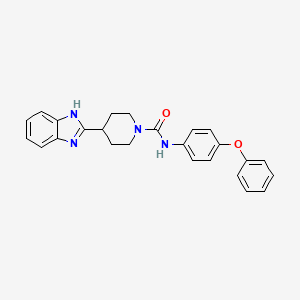 molecular formula C25H24N4O2 B10982126 4-(1H-benzimidazol-2-yl)-N-(4-phenoxyphenyl)piperidine-1-carboxamide 