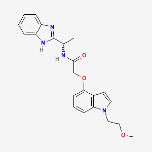 N-[(1S)-1-(1H-13-Benzodiazol-2-YL)ethyl]-2-{[1-(2-methoxyethyl)-1H-indol-4-YL]oxy}acetamide