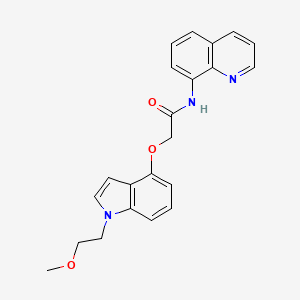 2-{[1-(2-methoxyethyl)-1H-indol-4-yl]oxy}-N-(quinolin-8-yl)acetamide