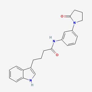 molecular formula C22H23N3O2 B10982183 4-(1H-indol-3-yl)-N-[3-(2-oxopyrrolidin-1-yl)phenyl]butanamide 