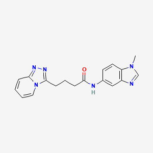 N-(1-methyl-1H-benzimidazol-5-yl)-4-([1,2,4]triazolo[4,3-a]pyridin-3-yl)butanamide