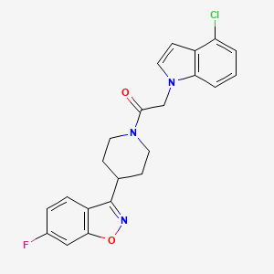 2-(4-chloro-1H-indol-1-yl)-1-[4-(6-fluoro-1,2-benzoxazol-3-yl)piperidin-1-yl]ethanone