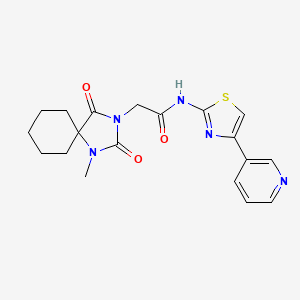 2-(1-methyl-2,4-dioxo-1,3-diazaspiro[4.5]decan-3-yl)-N-(4-(pyridin-3-yl)thiazol-2-yl)acetamide