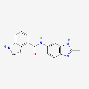 molecular formula C17H14N4O B10982195 N-(2-methyl-1H-benzimidazol-6-yl)-1H-indole-4-carboxamide 