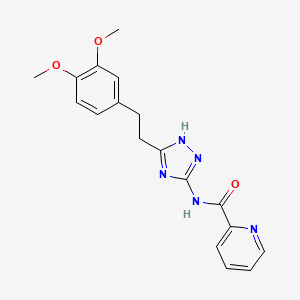 N-{3-[2-(3,4-dimethoxyphenyl)ethyl]-1H-1,2,4-triazol-5-yl}pyridine-2-carboxamide