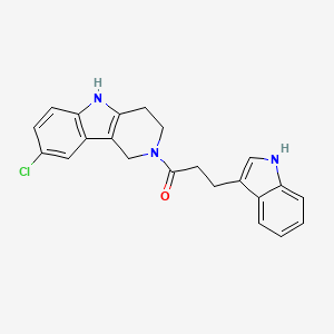 1-(8-chloro-1,3,4,5-tetrahydro-2H-pyrido[4,3-b]indol-2-yl)-3-(1H-indol-3-yl)propan-1-one