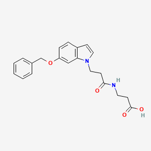 molecular formula C21H22N2O4 B10982250 N-{3-[6-(benzyloxy)-1H-indol-1-yl]propanoyl}-beta-alanine 