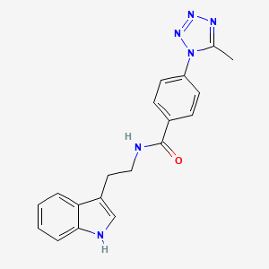 N-[2-(1H-indol-3-yl)ethyl]-4-(5-methyl-1H-tetrazol-1-yl)benzamide