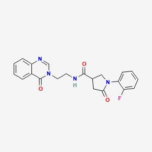 1-(2-Fluorophenyl)-5-oxo-N-[2-(4-oxo-3(4H)-quinazolinyl)ethyl]-3-pyrrolidinecarboxamide