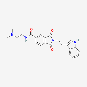 molecular formula C23H24N4O3 B10982282 N-[2-(dimethylamino)ethyl]-2-[2-(1H-indol-3-yl)ethyl]-1,3-dioxo-2,3-dihydro-1H-isoindole-5-carboxamide 